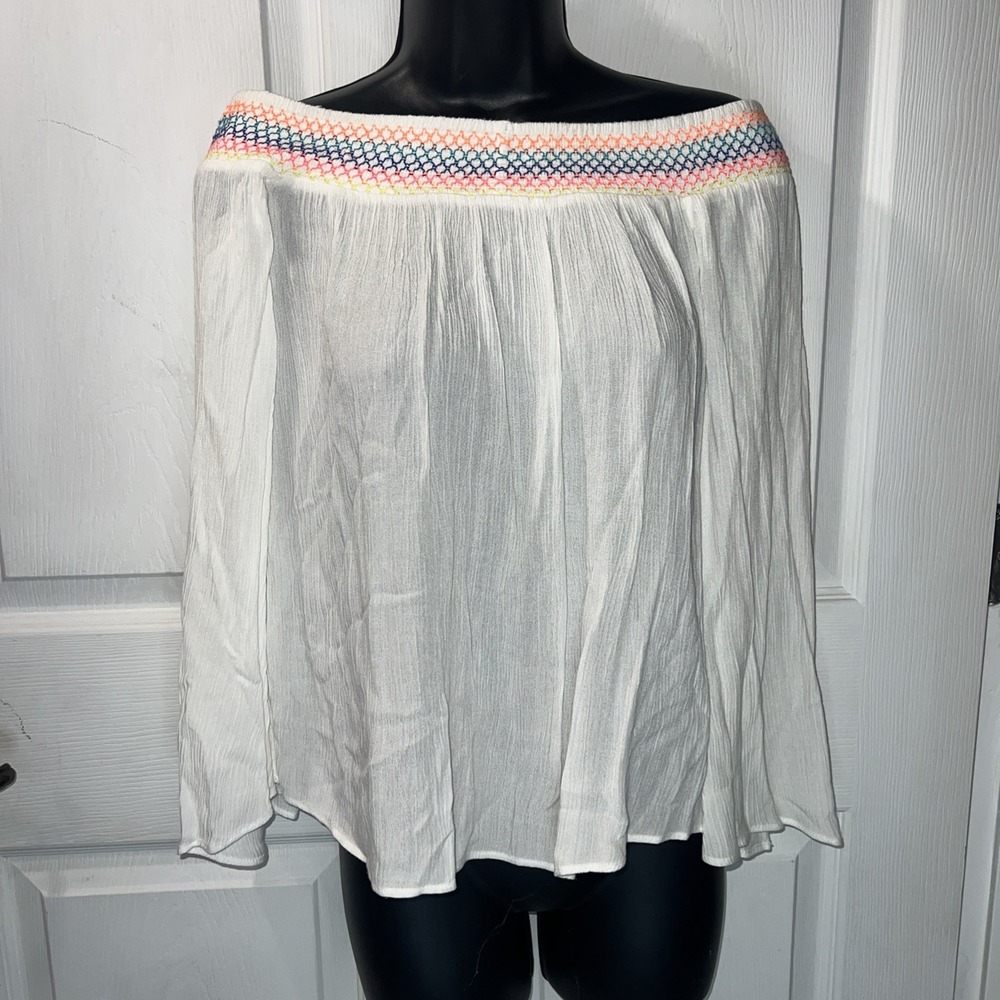 LILLY PULITZER‎ Women's Katya Off The Shoulder Top Resort White Size XS